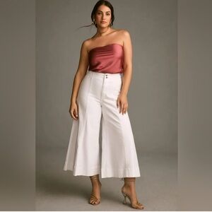 Anthropologie Pilcro Corset High Rise Wide Leg Culotte Jean